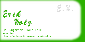 erik wolz business card